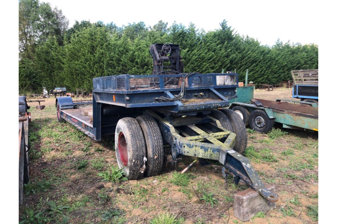 Tasker Trailers single axle swan neck trailer with 16ft bed, hydraulic winch and front dolly on 10.0 - Image 2 of 3