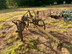 Ransomes TS16E single furrow trailed plough with disc and skimmer