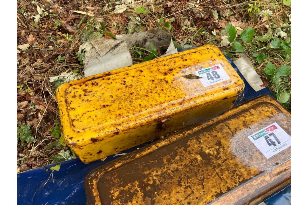 Caterpillar tool box and contents