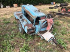 Trailed welding unit with generator