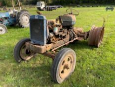 Fordson Major 2wd diesel tractor frame only No V5, non-runner