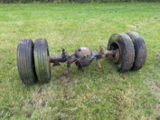 Twin wheel axle