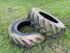 Pair 16.9/14-30 tyres only