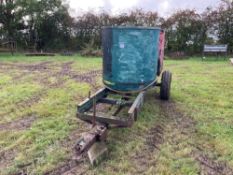 Single axle trailer frame with water tanks