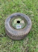 Pair 20x4 wheels and tyres