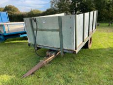 General purpose single axle hydraulic tipping trailer