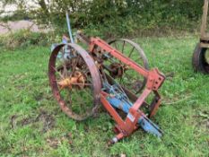Single leg mole plough modified to linkage mounted