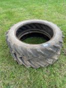 Pair 12.4/11-36 tyres only