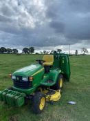 John Deere MINI tractor X748 Ultimate with mower and collector REG: KE07 EPK. Hours 855