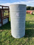 Galvanised water butt. No VAT.