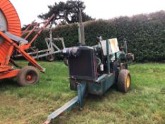 Irrigation pumpset with Perkins 6cyld diesel engine and Rovatti centrifugal pump, auto shut off, aut
