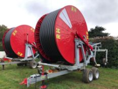 2018 RM 890 GX Evo 125/500 twin axle irrigation reel with rain gun and GSM phone control panel. Seri