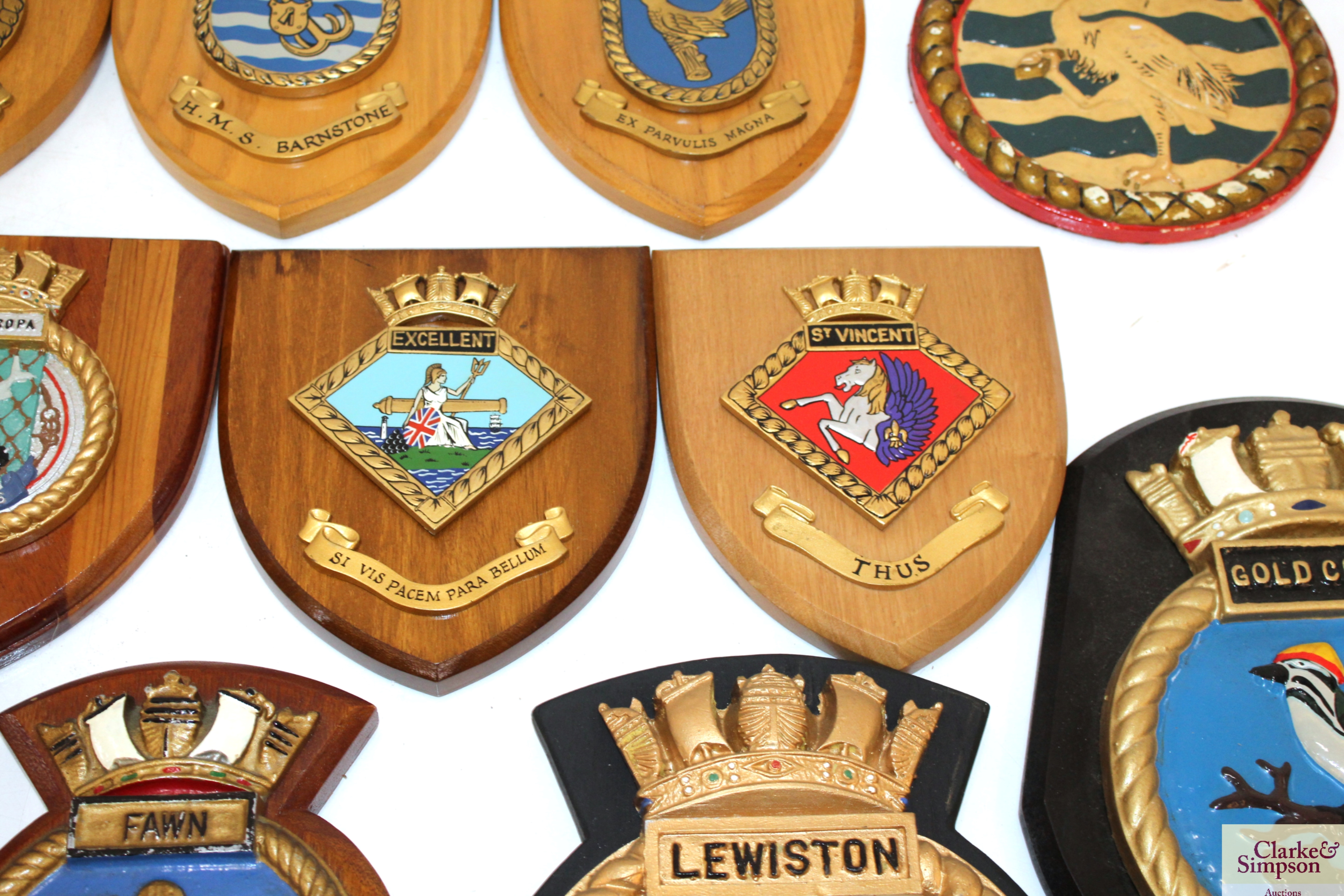 Twenty various Naval interest plaques - Image 6 of 12