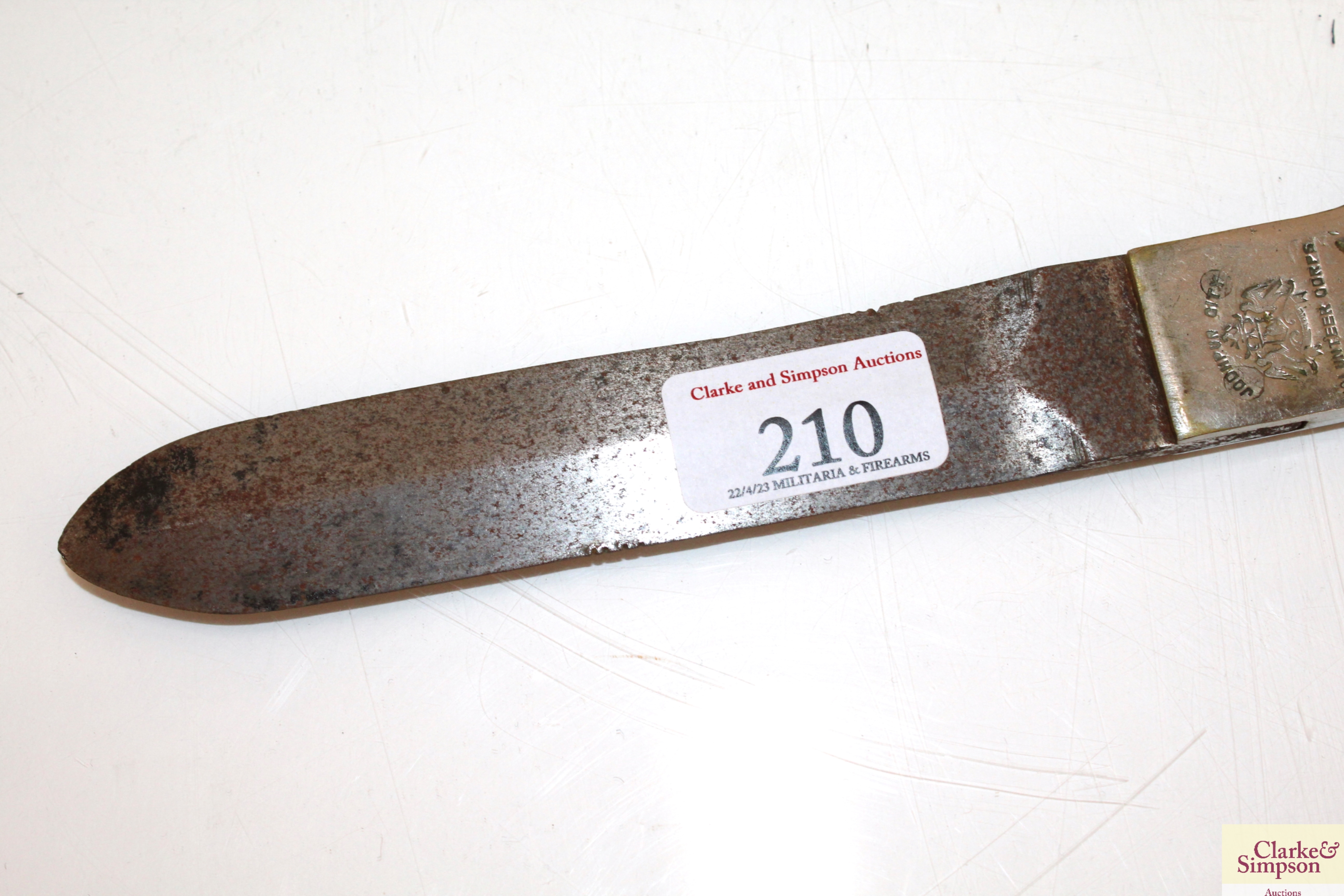 A Jodhpur City Volunteer Corps Knuckleduster knife - Image 4 of 8
