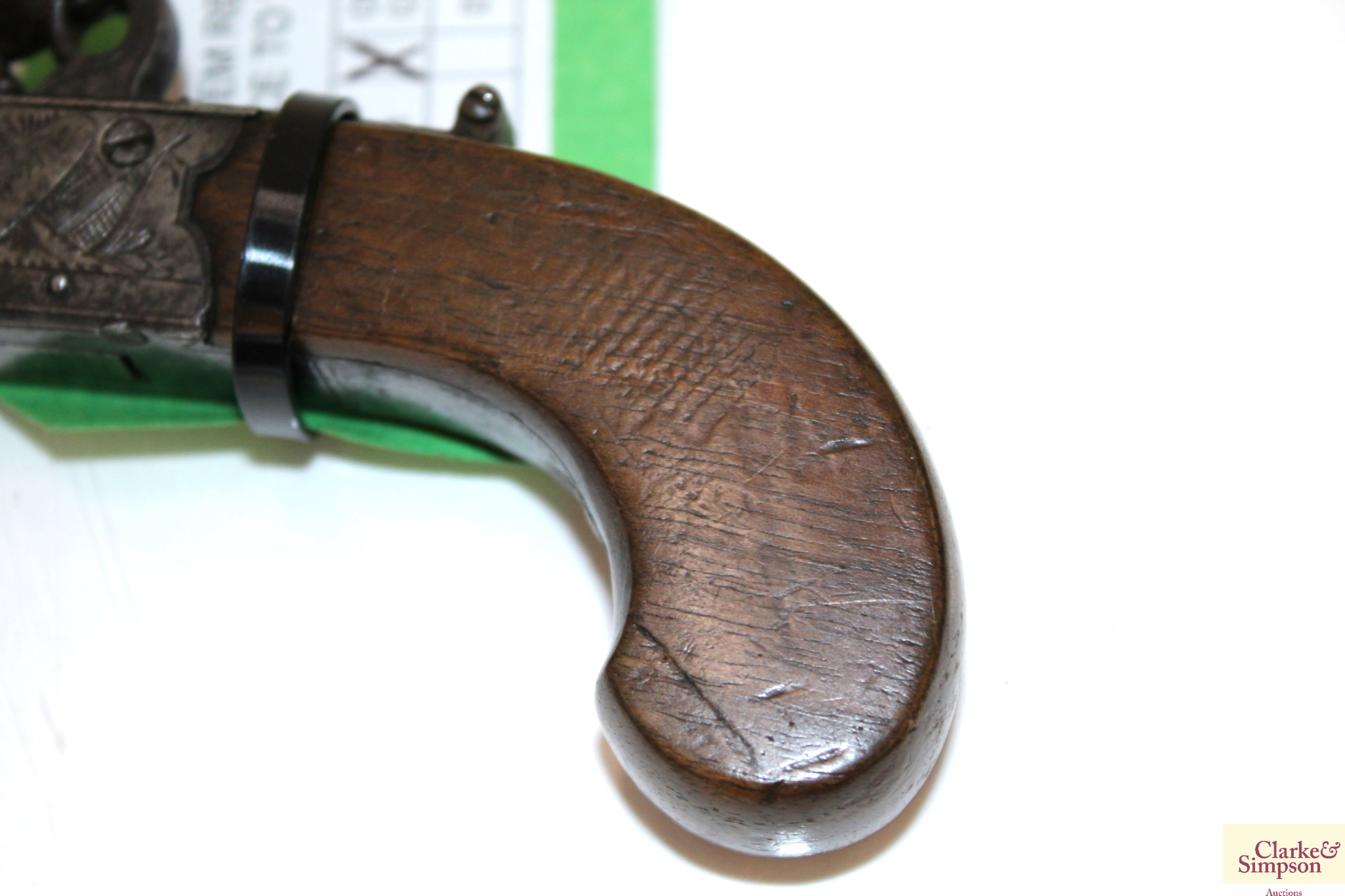 A flintlock box lock pocket pistol by Busby 1½" (t - Image 7 of 8