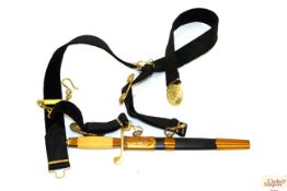 A U.S.S.R. Naval dress dagger with hangers and bel