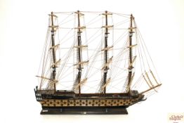A fine model of H.M.S. Temeraire. H.M.S. Temeraire