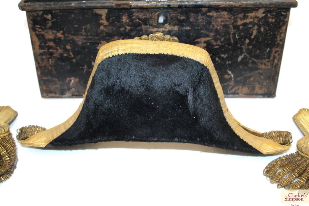 An early 20th Century Naval bicorn hat by Gieves L - Image 7 of 20