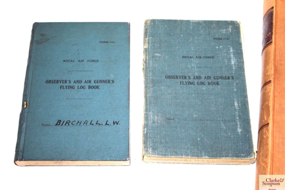 Two R.A.F. WWII log books to F/Lieut L.W. Birchall - Image 2 of 10
