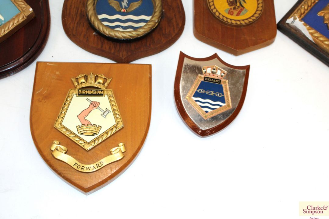 Fifteen Naval interest plaques, all but one on woo - Image 10 of 10