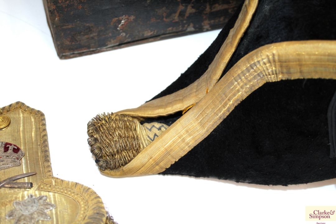 An early 20th Century Naval bicorn hat by Gieves L - Image 3 of 20