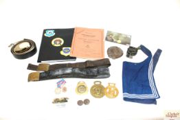 A mixed lot including U.S.S.R. Naval belts etc.
