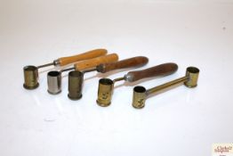 Five French powder / shot measures