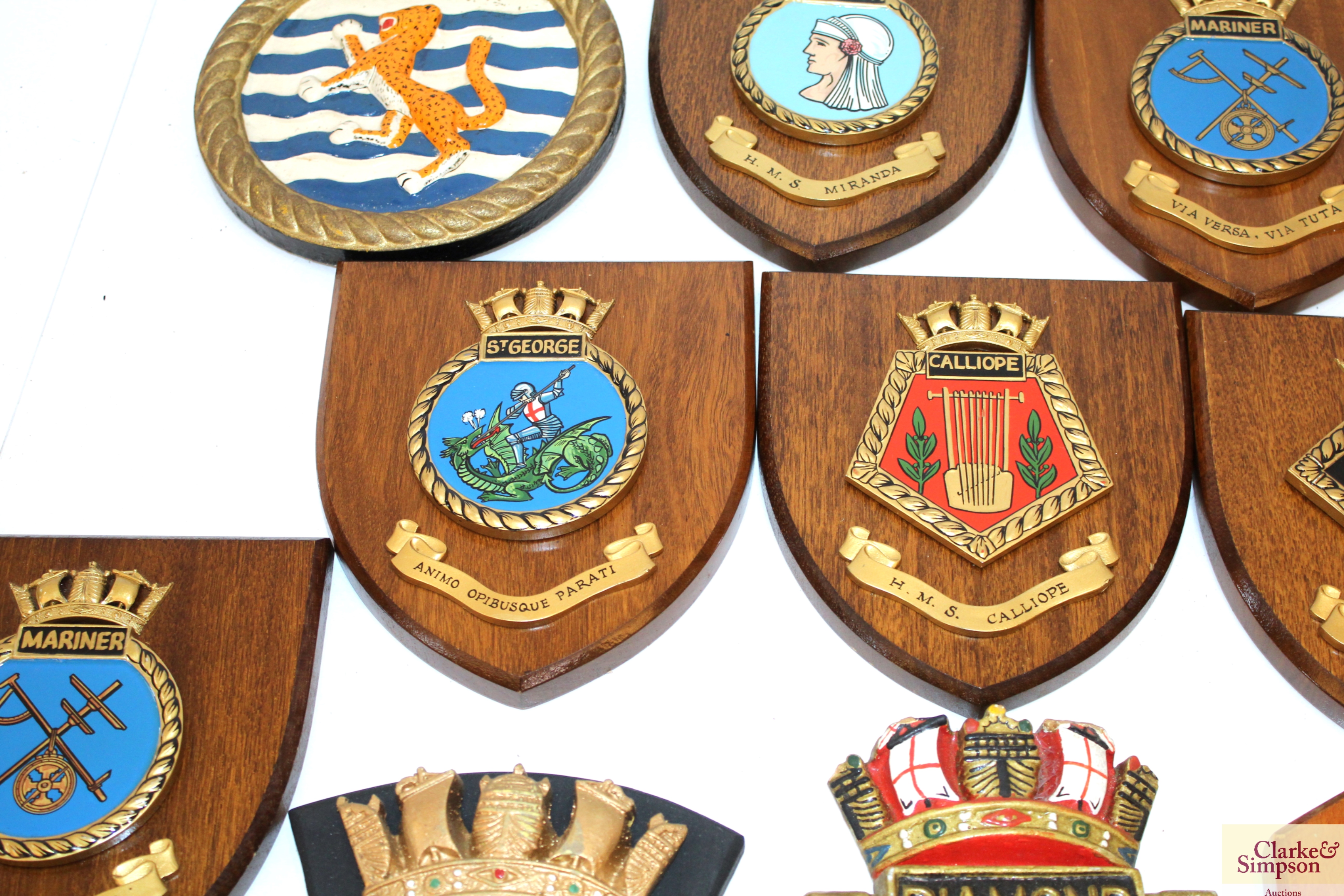 Twenty various Naval interest plaques - Image 8 of 12