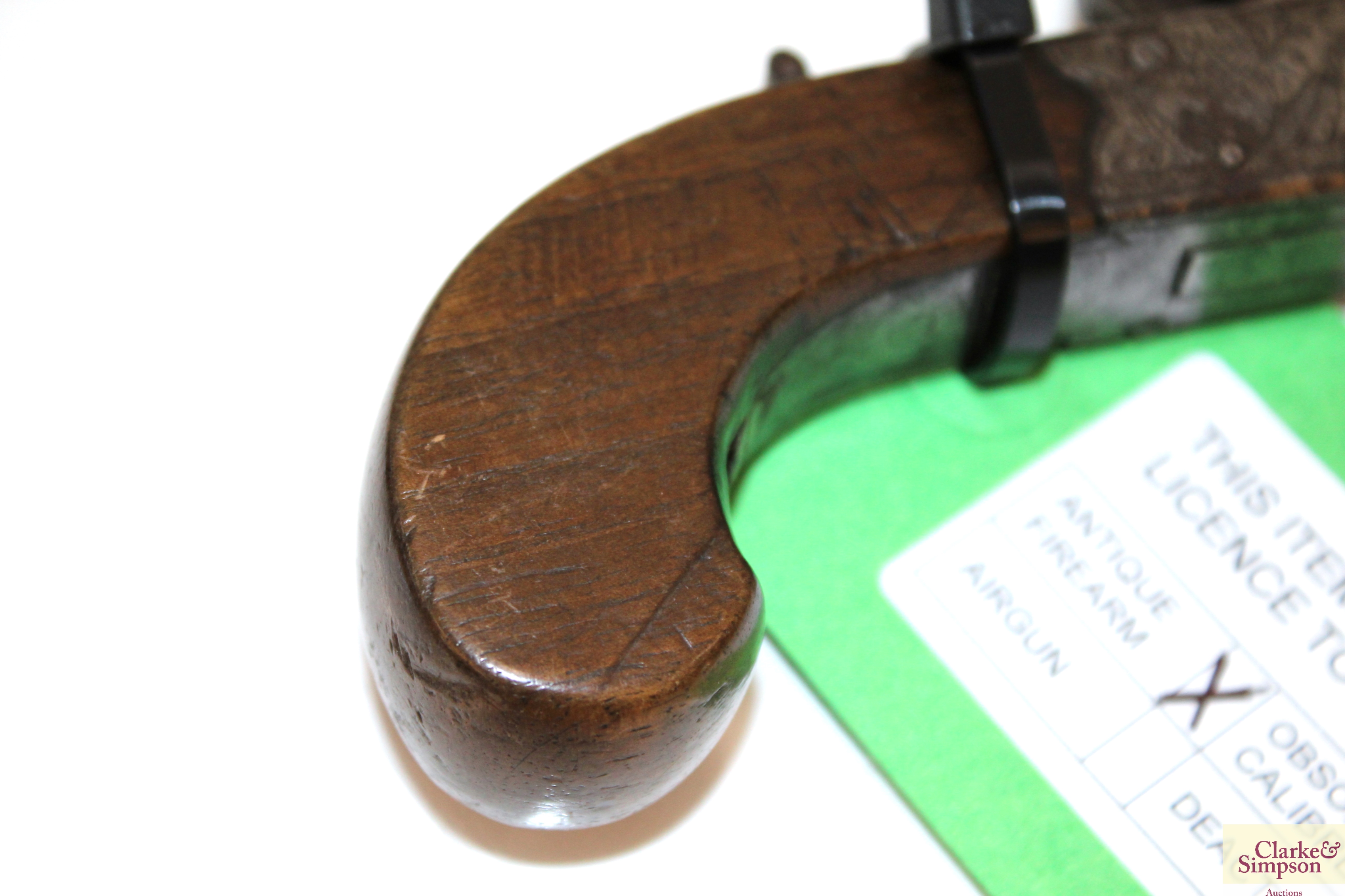 A flintlock box lock pocket pistol by Busby 1½" (t - Image 4 of 8