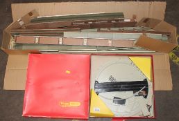 A box of OO Gauge platforms; a Tri-ang OO Gauge pa