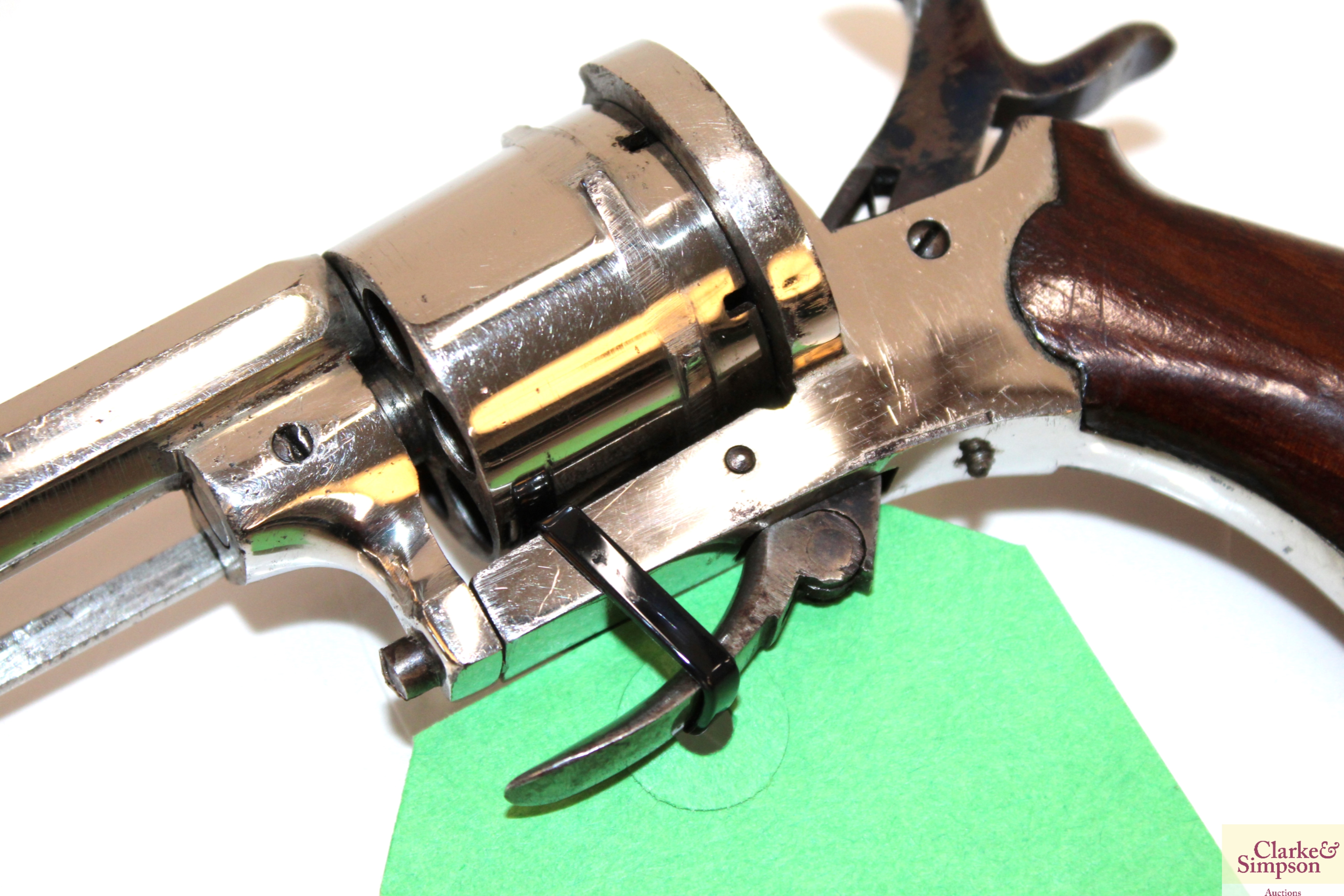 A 7mm pin fire six shot revolver, complete with al - Image 7 of 8