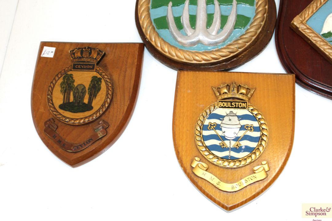 Fifteen Naval interest plaques, all but one on woo - Image 9 of 10