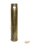 A British 1940 dated large brass shell case (heigh
