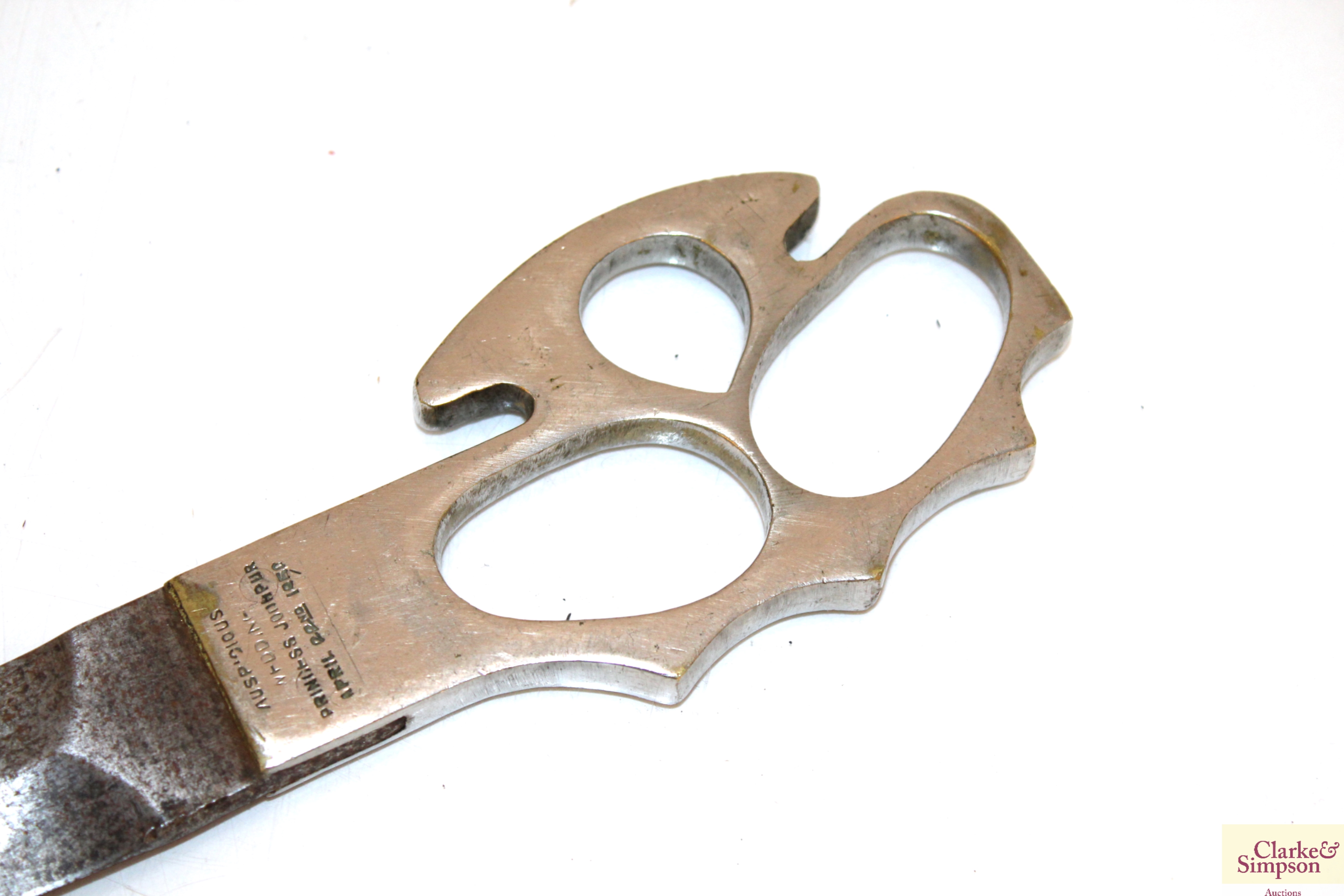 A Jodhpur City Volunteer Corps Knuckleduster knife - Image 6 of 8