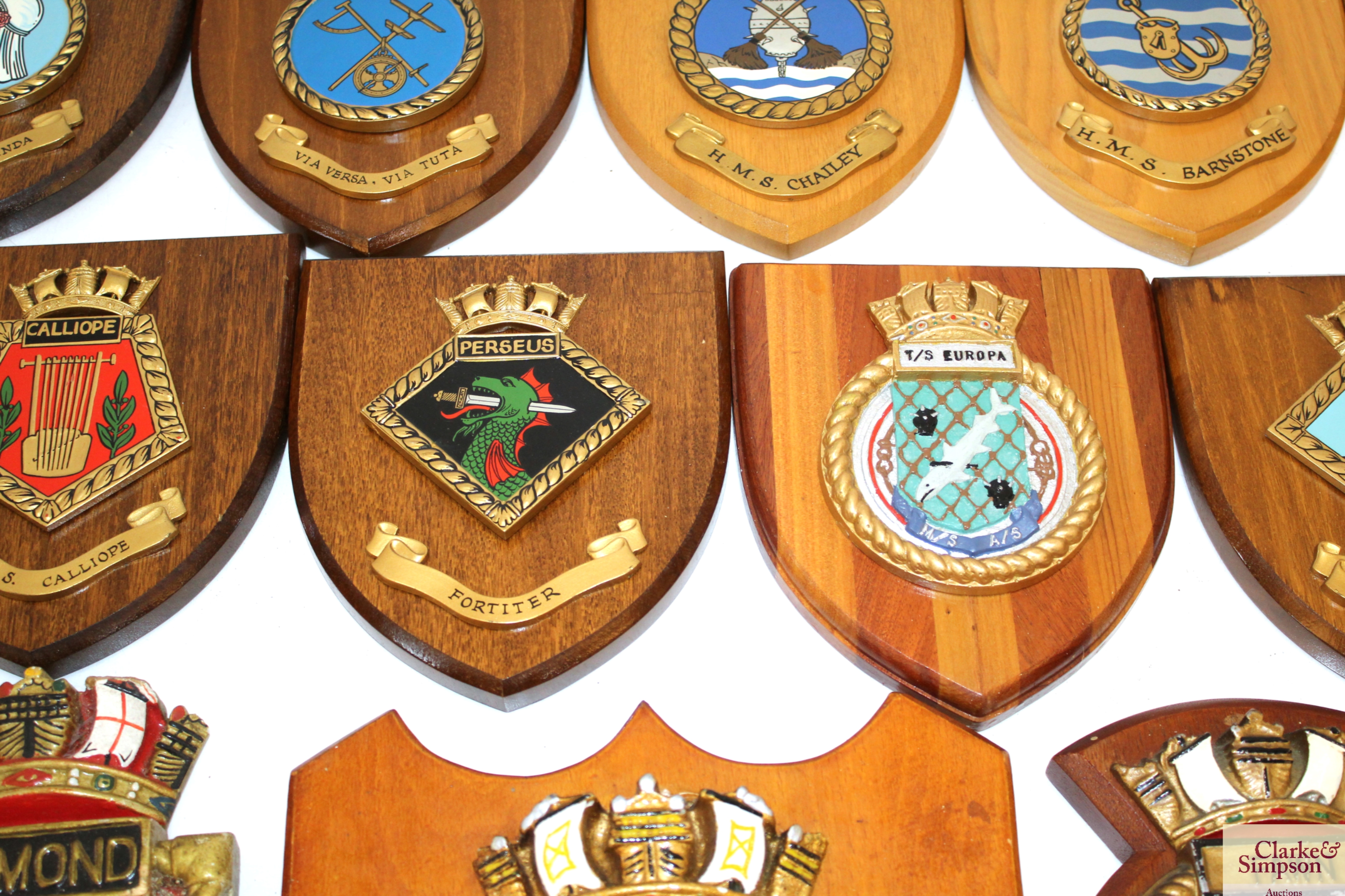Twenty various Naval interest plaques - Image 7 of 12