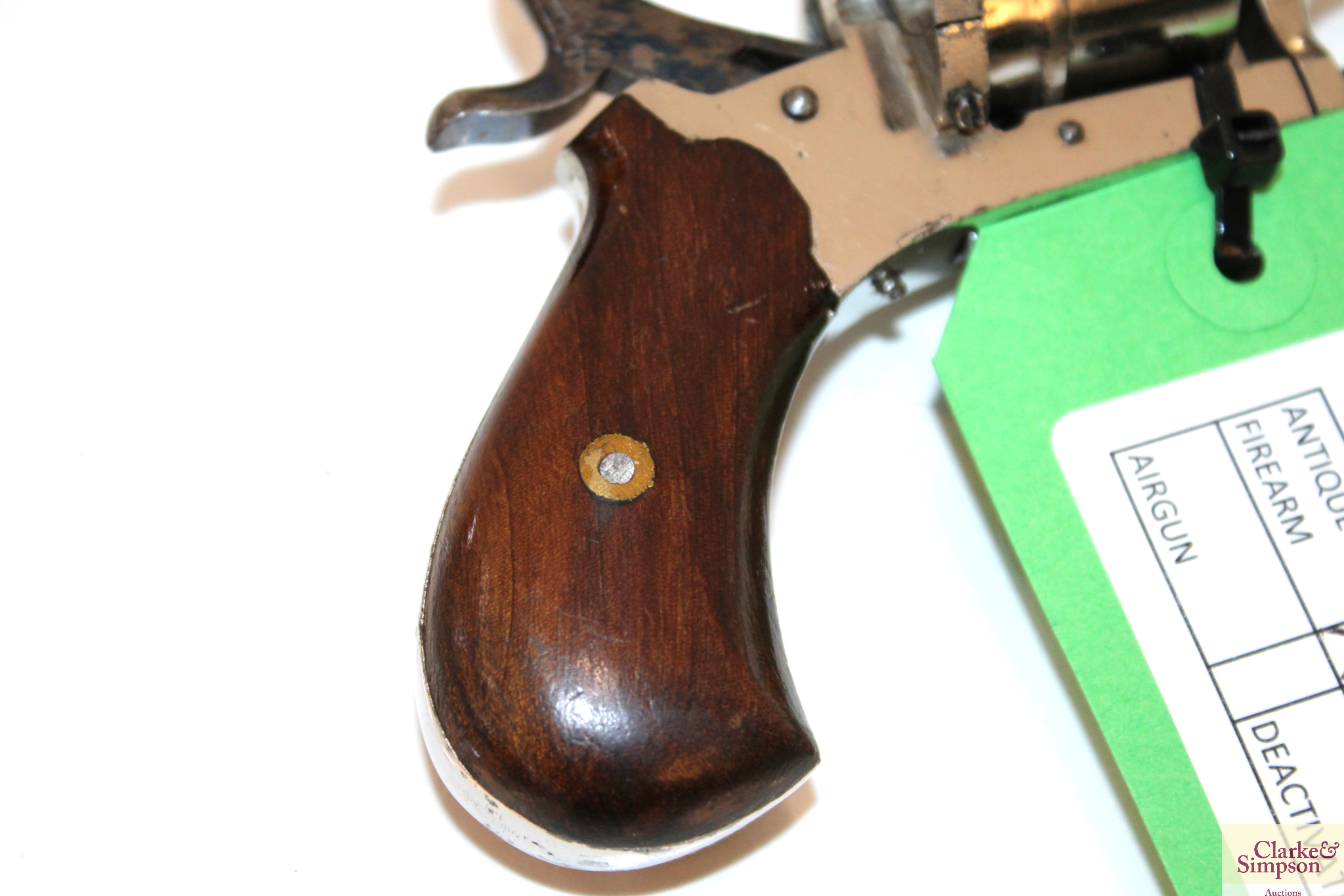 A 7mm pin fire six shot revolver, complete with al - Image 4 of 8
