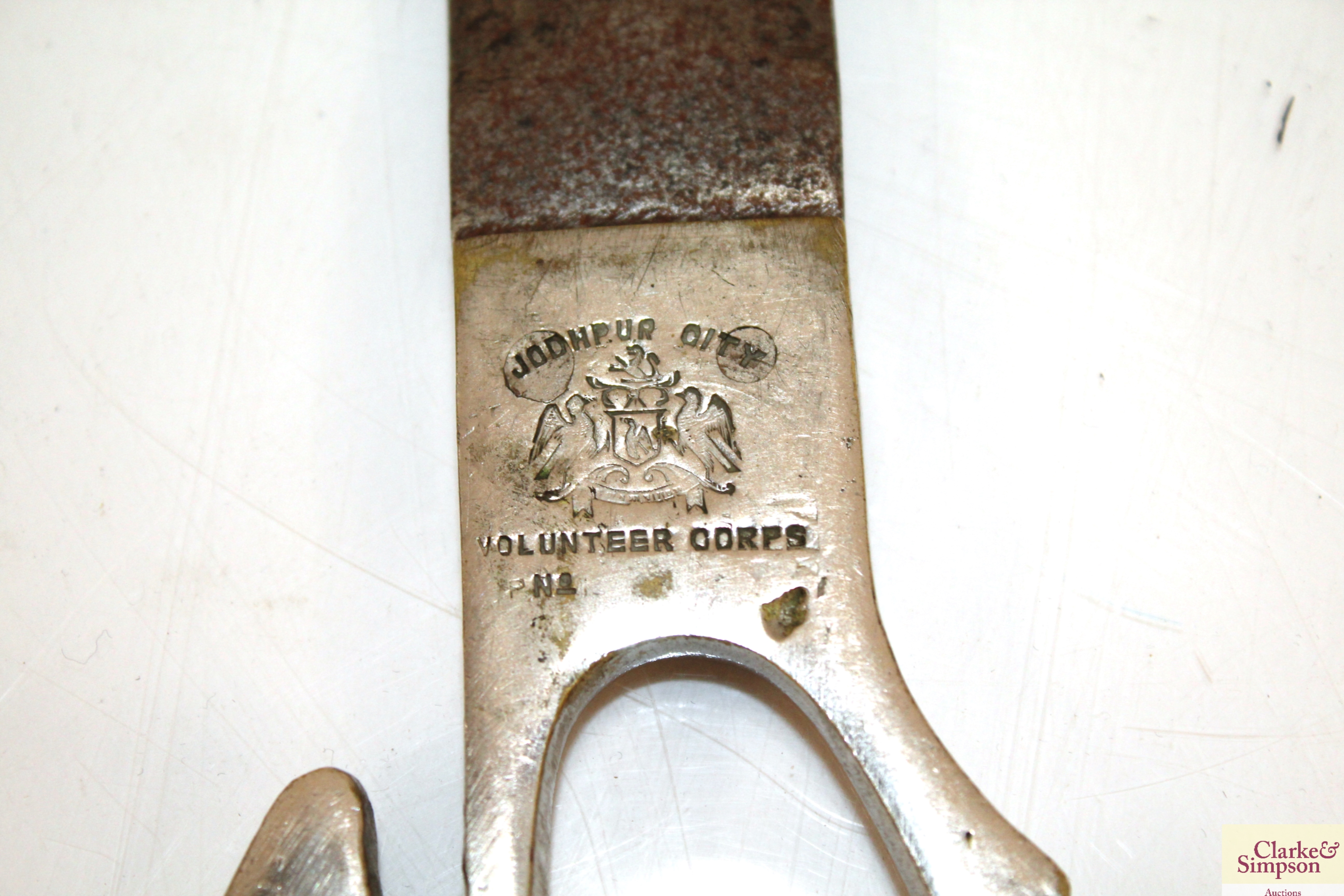 A Jodhpur City Volunteer Corps Knuckleduster knife - Image 3 of 8
