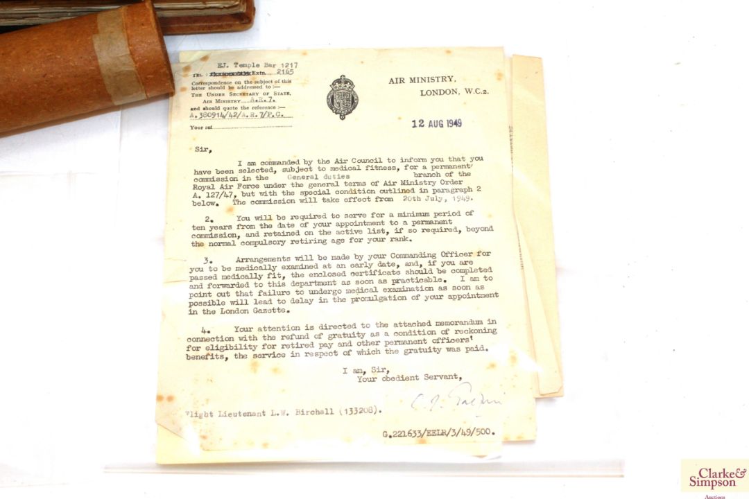 Two R.A.F. WWII log books to F/Lieut L.W. Birchall - Image 5 of 10