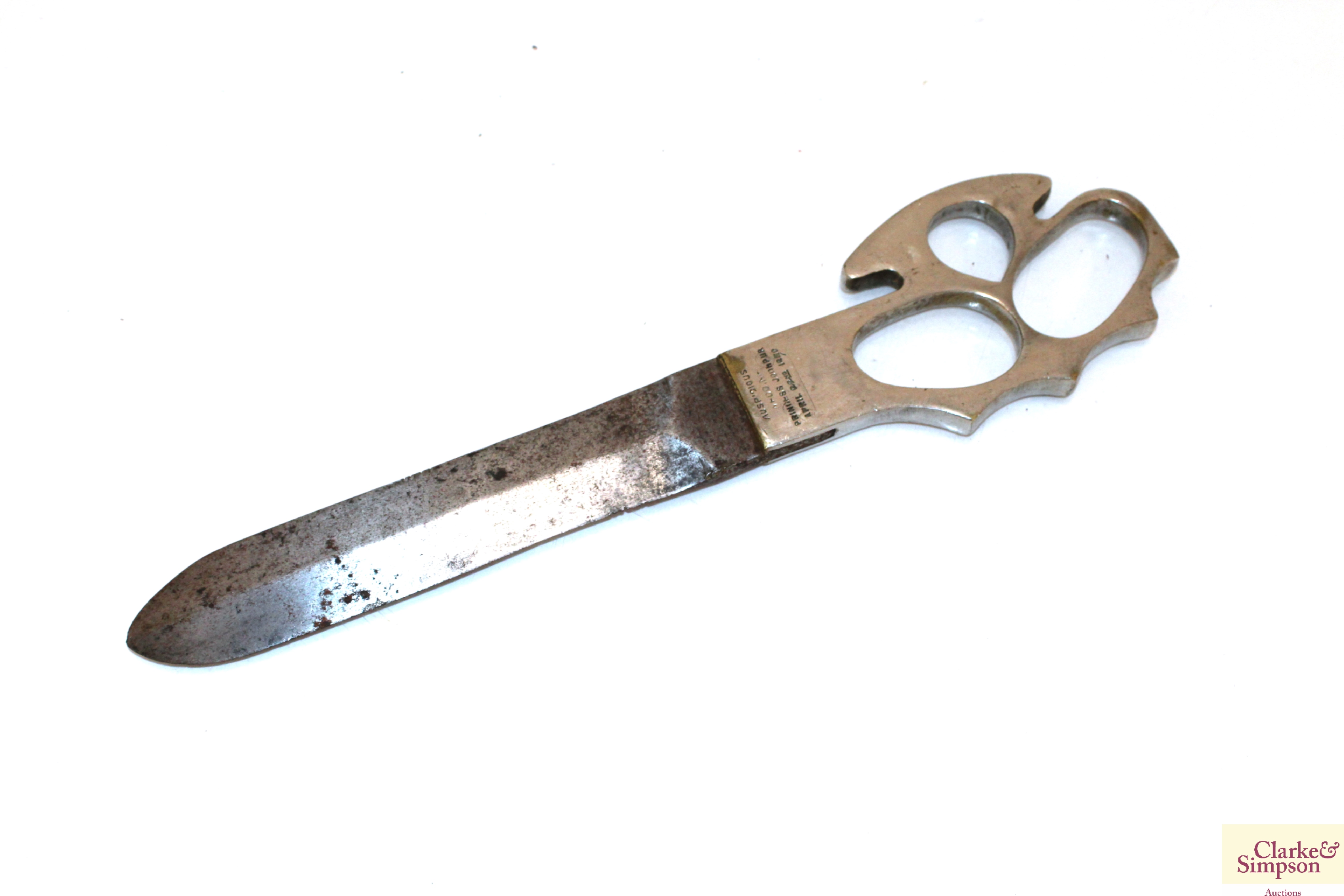 A Jodhpur City Volunteer Corps Knuckleduster knife - Image 5 of 8