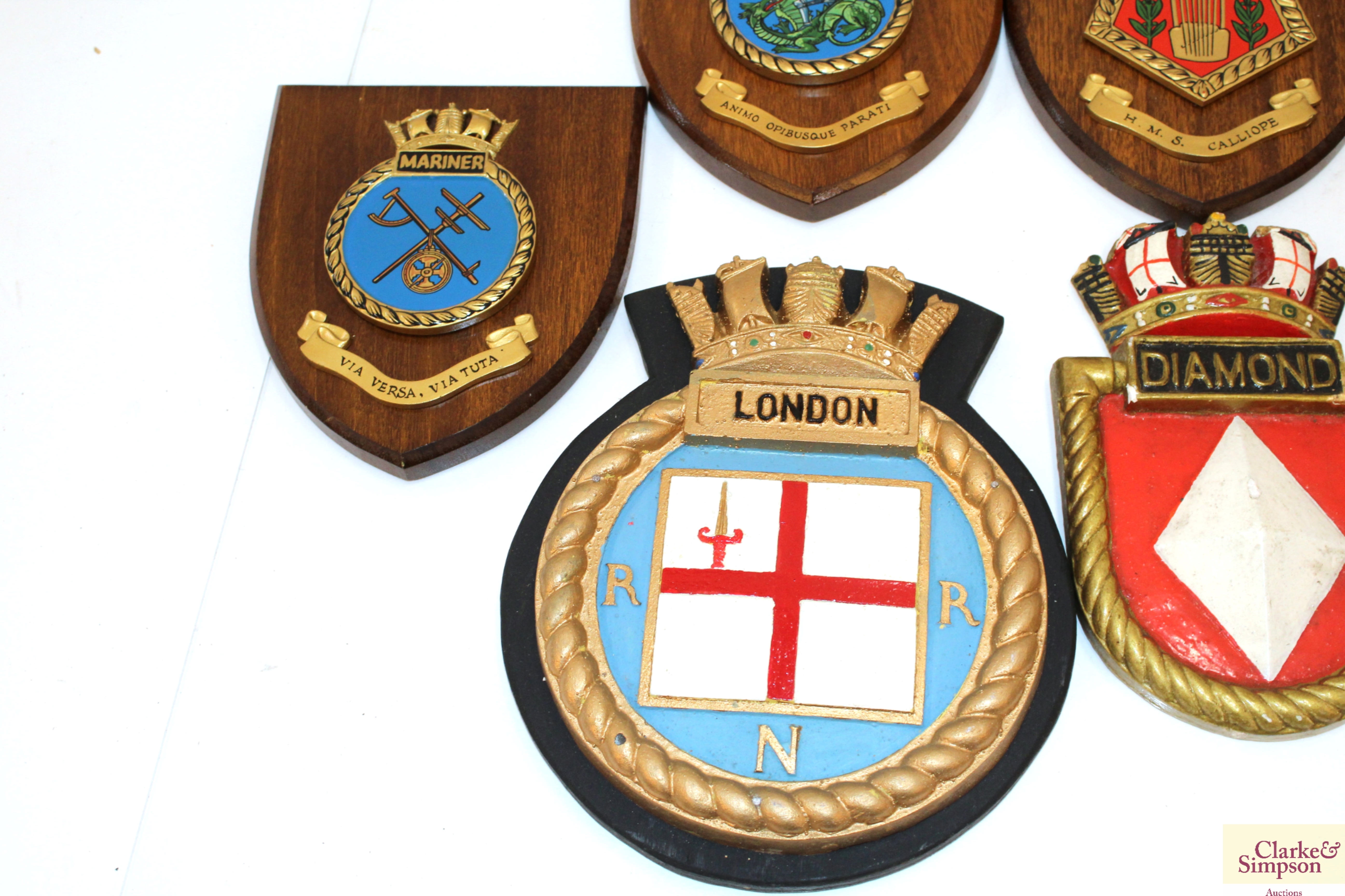 Twenty various Naval interest plaques - Image 9 of 12