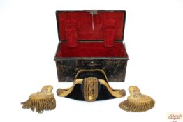 An early 20th Century Naval bicorn hat by Gieves L