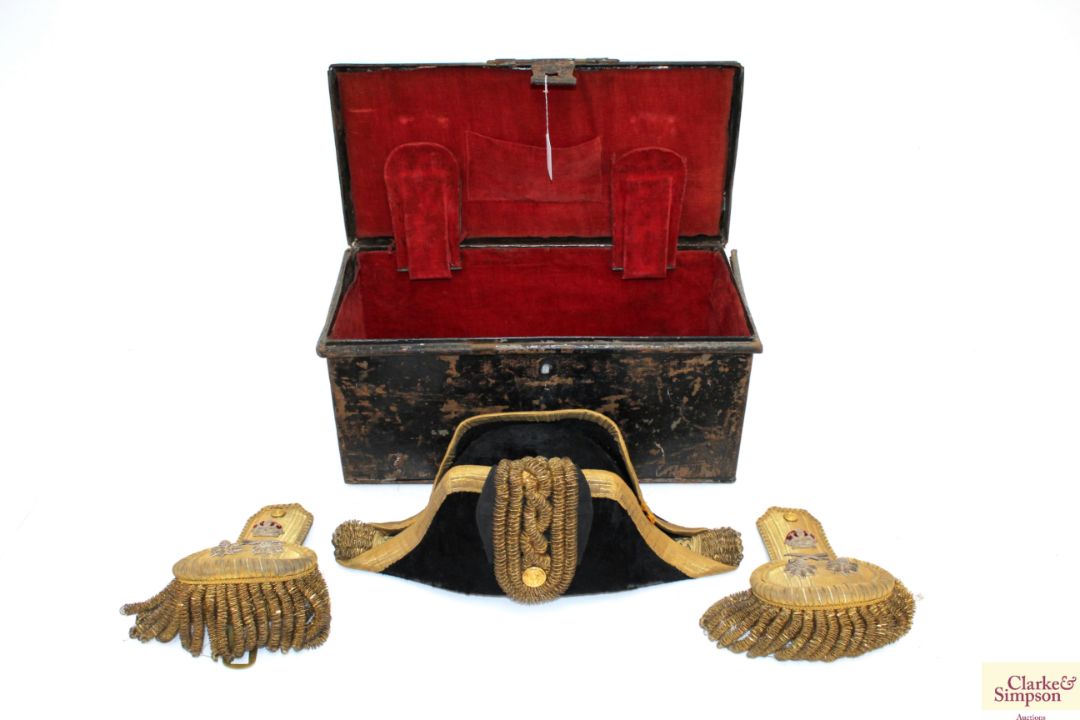 An early 20th Century Naval bicorn hat by Gieves L - Image 1 of 20