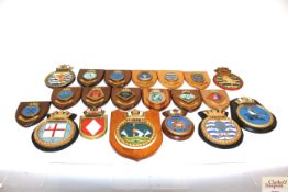 Twenty various Naval interest plaques