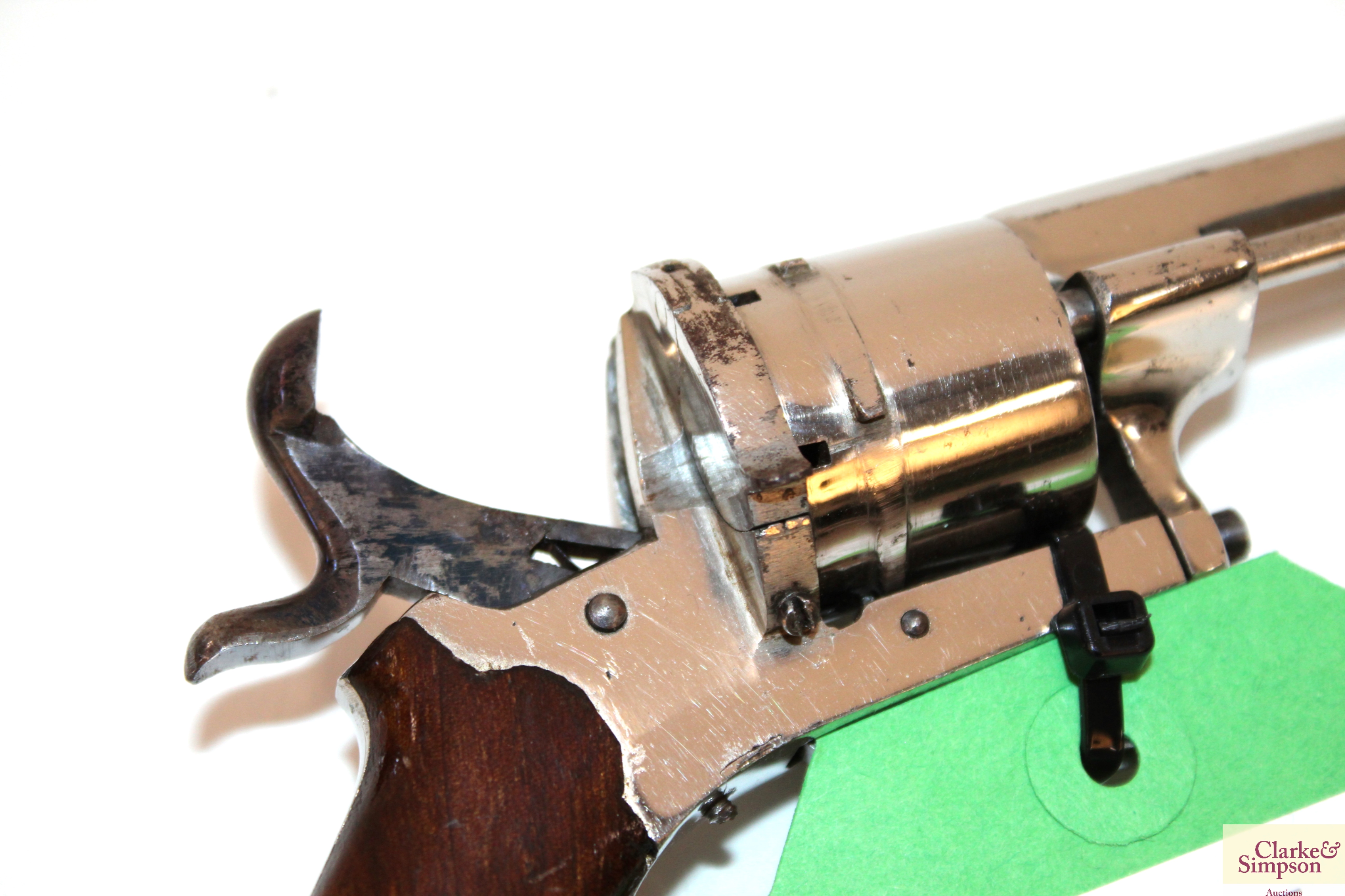 A 7mm pin fire six shot revolver, complete with al - Image 3 of 8