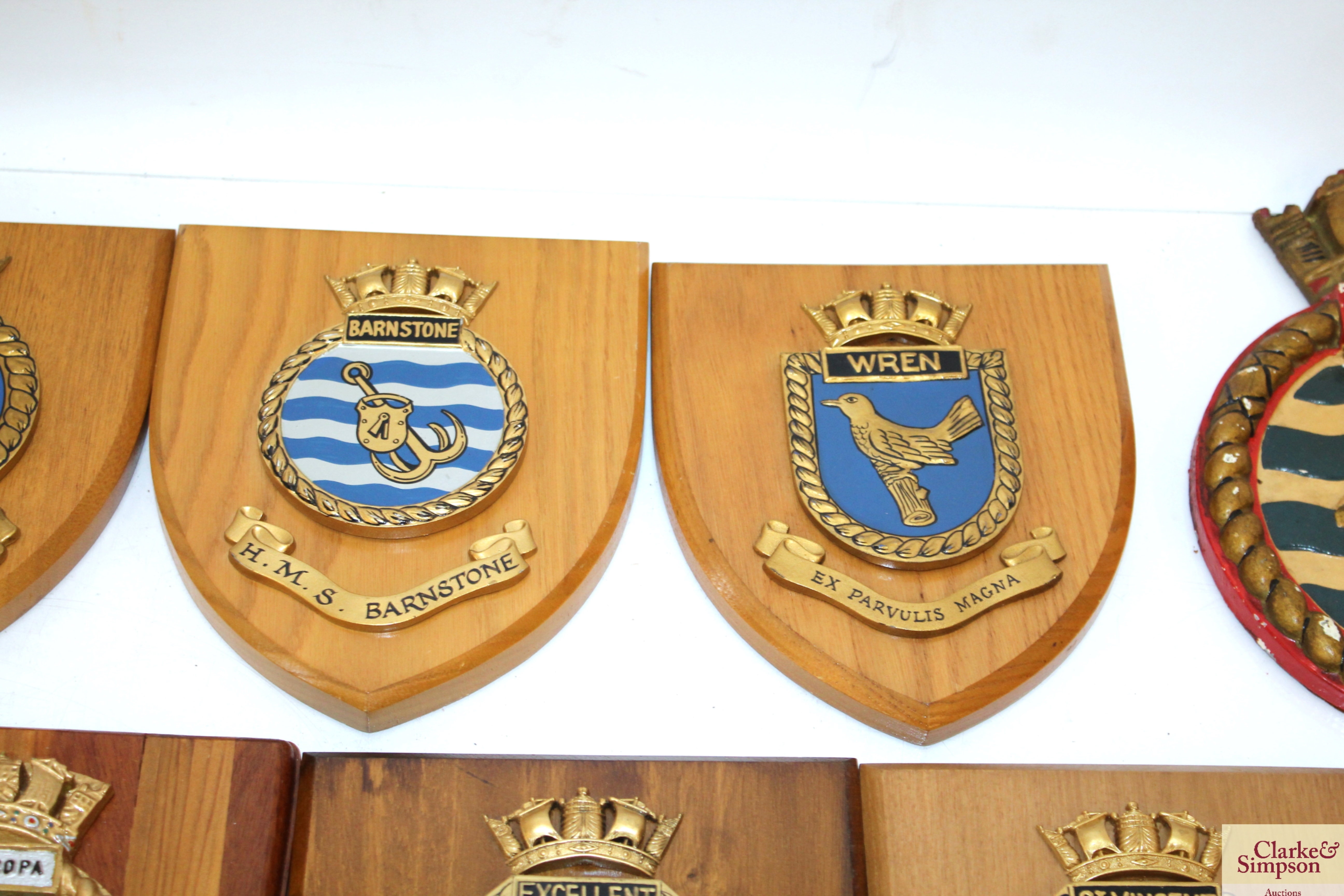 Twenty various Naval interest plaques - Image 4 of 12