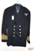 A Royal Navy jacket, tailors label to R. McQueen,