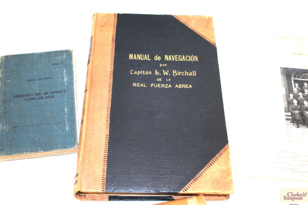 Two R.A.F. WWII log books to F/Lieut L.W. Birchall - Image 3 of 10