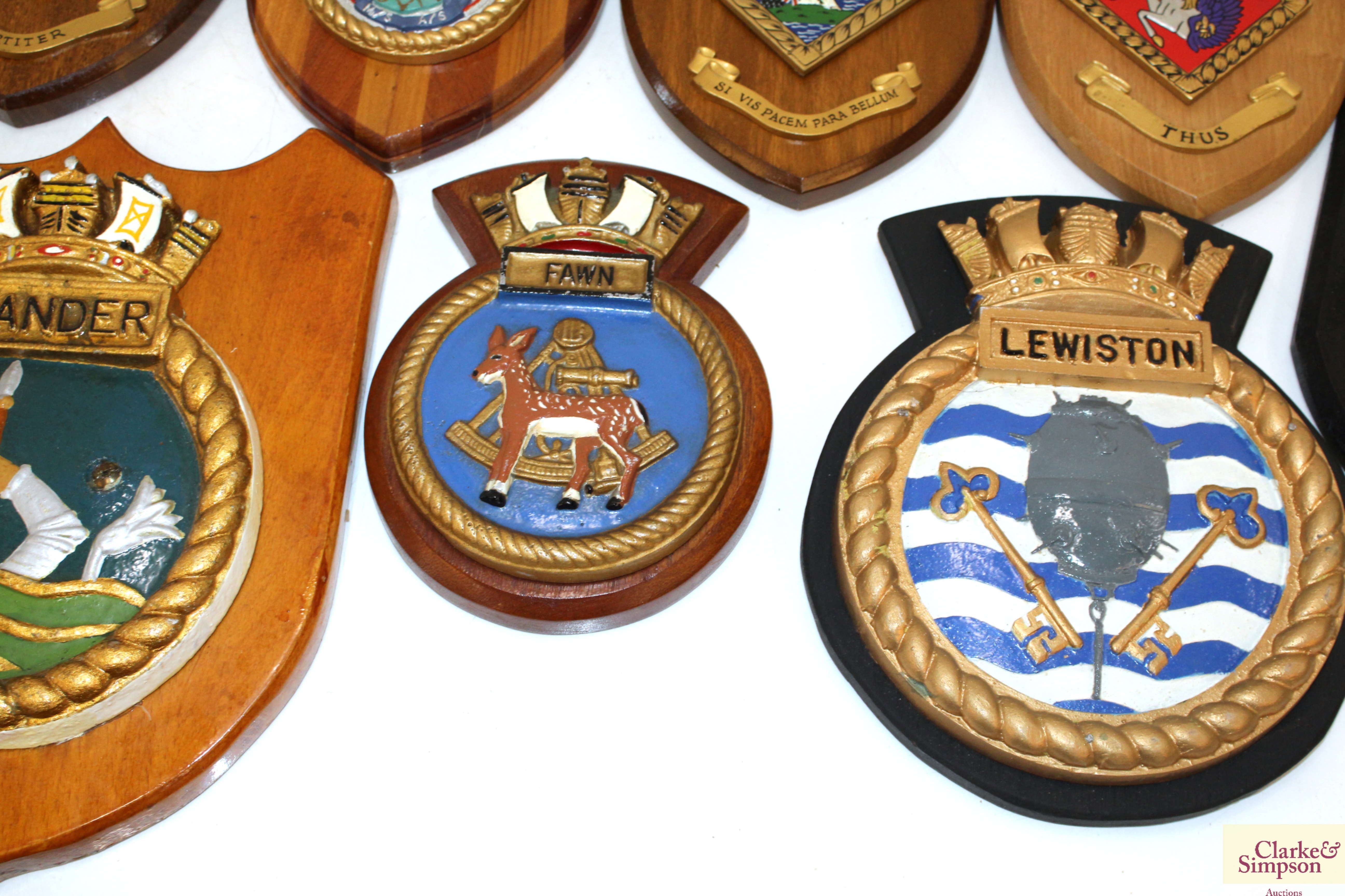 Twenty various Naval interest plaques - Image 11 of 12