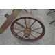 Set of four matching cast wheels on axles. Suit shepherds hut. - Image 5 of 6