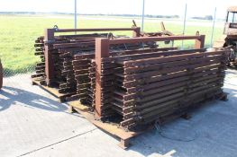 **CATALOGUE CHANGE**  c.40x 9ft 18in narrow gauge railway track. With trolley and quantity of